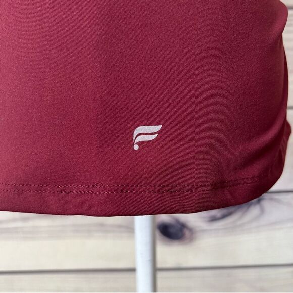 Fabletics Burgundy Boost Strappy Sports Bra Tank Top - Picture 7 of 11